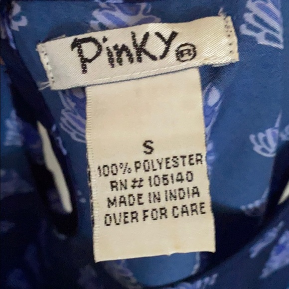 Pinky Blue Dress with bandana print - Picture 3 of 3